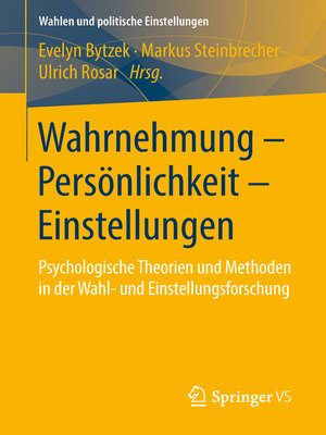 cover image of Wahrnehmung – Persönlichkeit – Einstellungen